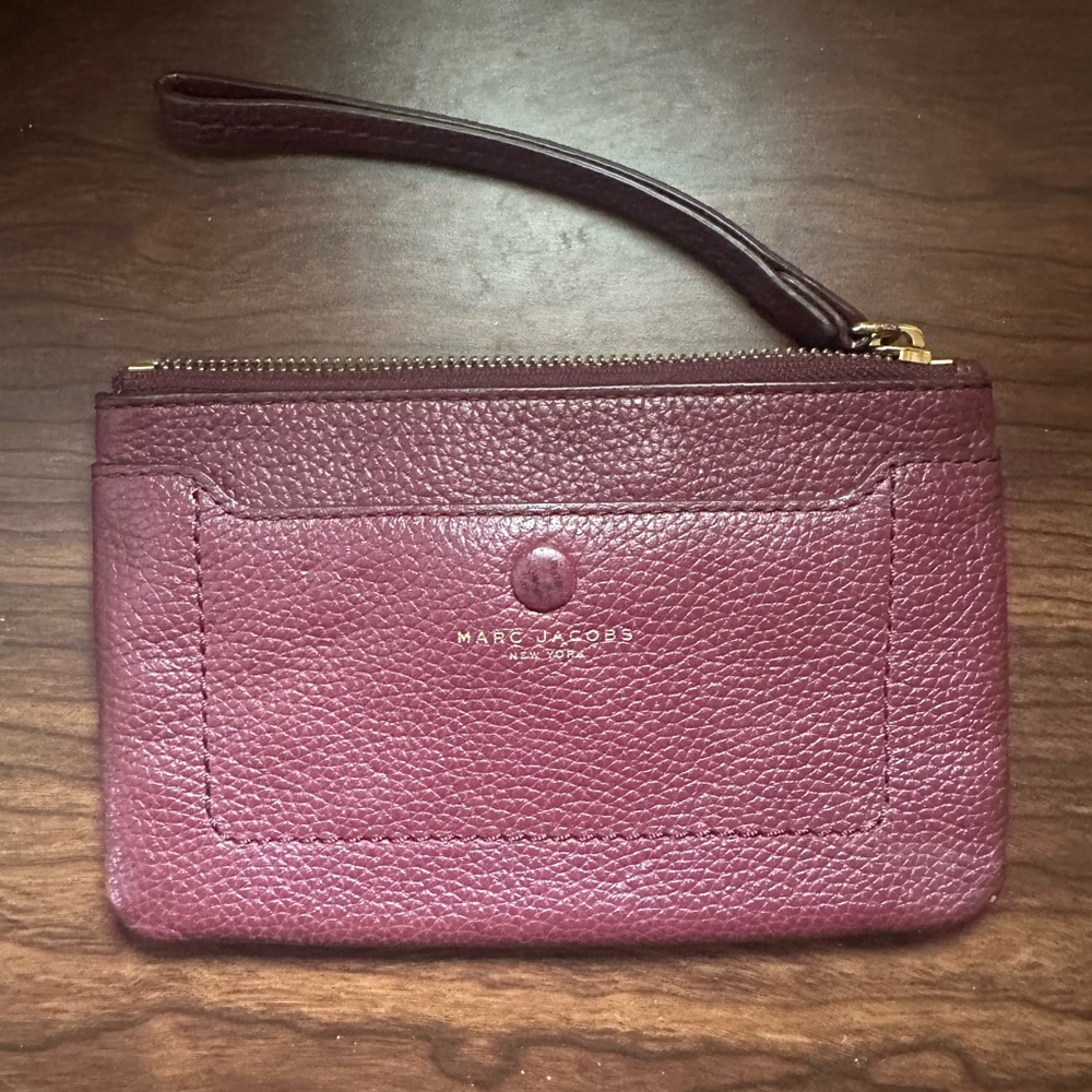 Marc Jacobs Plum Leather Wristlet